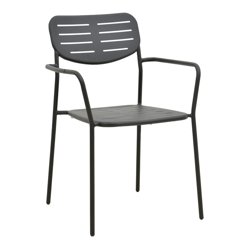 Scaun stivuibil Deraby pakoworld negru metal 56x45.5x83cm Scaun stivuibil Deraby pakoworld negru metal 56x45.5x83cm