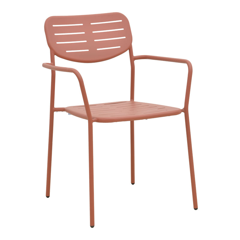 Scaun stivuibil Deraby pakoworld teracota metal 56x45.5x83cm Scaun stivuibil Deraby pakoworld teracota metal 56x45.5x83cm