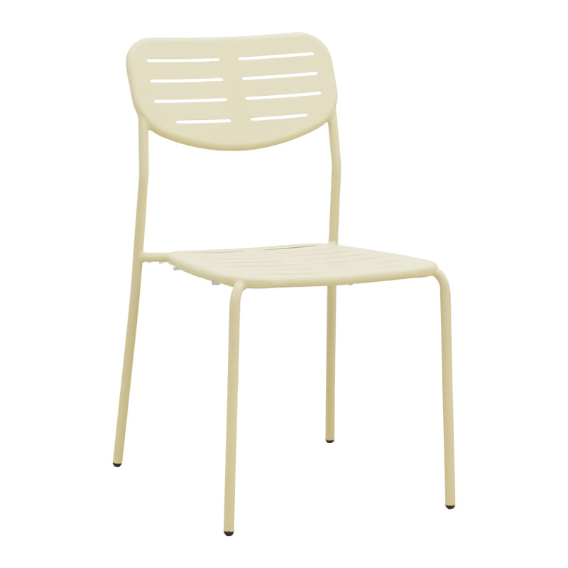 Scaun stivuibil Deraby pakoworld crem metal 52.5x45.5x83cm Scaun stivuibil Deraby pakoworld crem metal 52.5x45.5x83cm