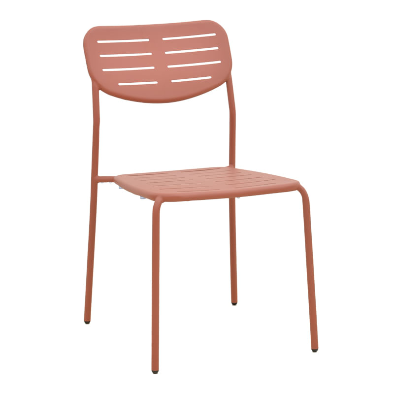 Scaun stivuibil Deraby pakoworld teracota metal 52.5x45.5x83cm Scaun stivuibil Deraby pakoworld teracota metal 52.5x45.5x83cm