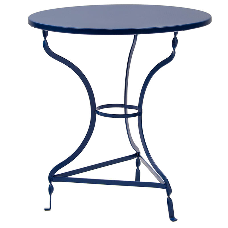 Masa Zappeion Table Noah pakoworld albastru metalizat D70x72cm Masa Zappeion Table Noah pakoworld albastru metalizat D70x72cm