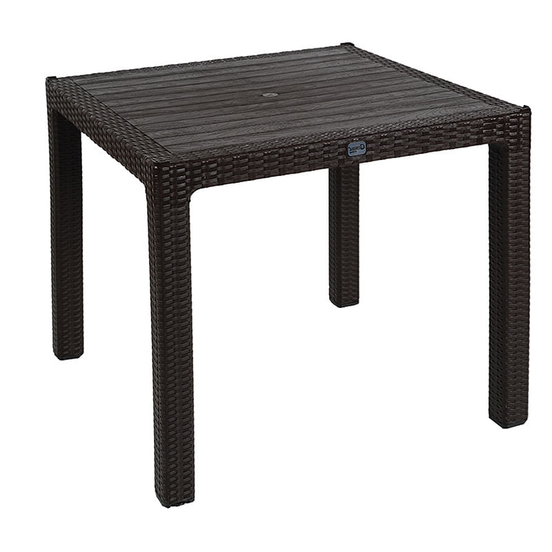 Masa Explore pakoworld cu protectie UV PP, culoare maro, 90x90x73.5cm Masă Explore pakoworld cu protecție UV PP, culoare maro, 90x90x73.5cm