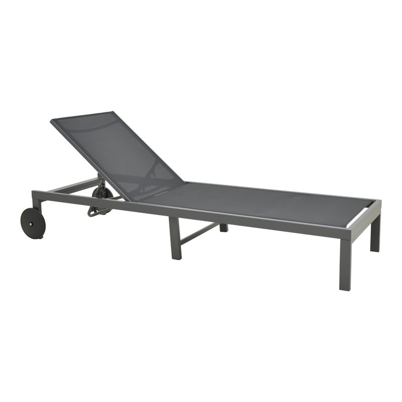Scaun de plaja Mailo pakoworld gri inchis din aluminiu si textilene in nuanta neagra 71x206x30cm Scaun de plajă Mailo pakoworld gri închis din aluminiu și textilene în nuanță neagră 71x206x30cm