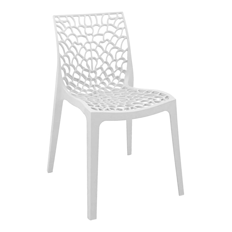 Scaun Hush stivuibil Pakoworld, culoare alb, 41x53x80.5cm Scaun Hush stivuibil Pakoworld, culoare alb, 41x53x80.5cm