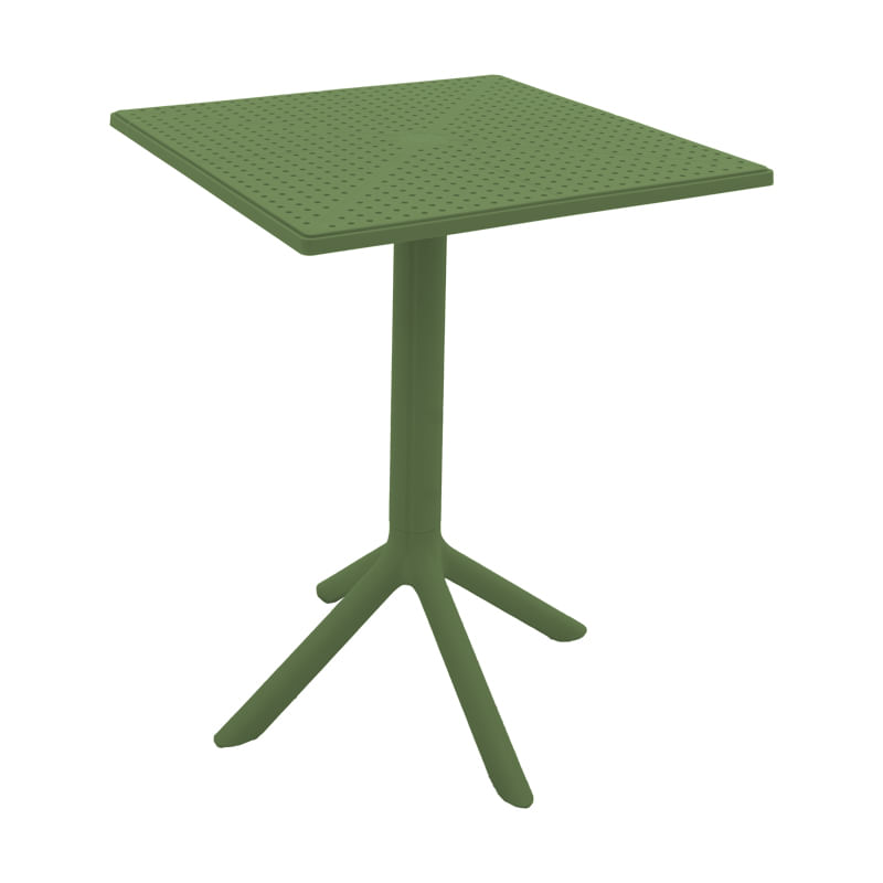 Masa Groovy pakoworld pp perforata verde inchis 60x60x76cm Masa Groovy pakoworld pp perforata verde inchis 60x60x76cm