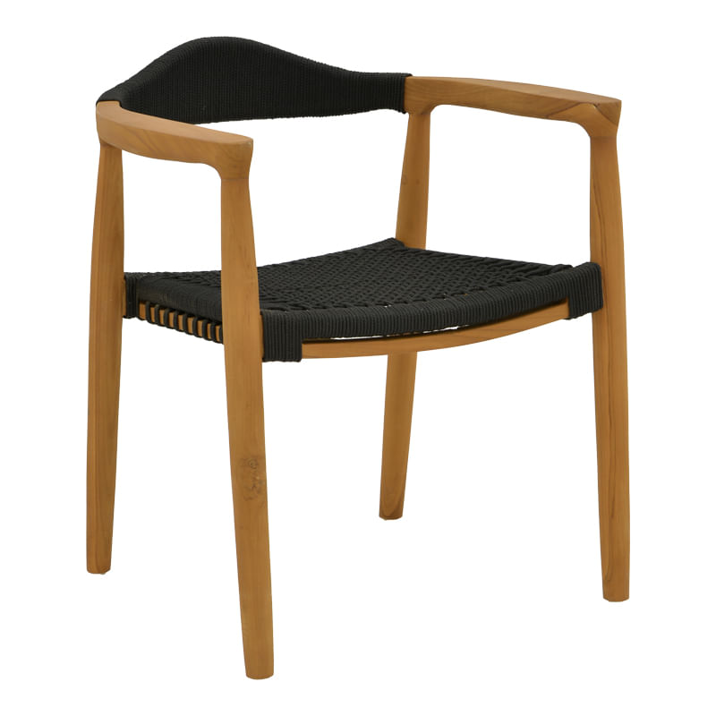 Fotoliu Ganny pakoworld lemn de tec si coarda pe culoare neagra 59x56x71cm Fotoliu Ganny pakoworld lemn de tec si coarda pe culoare neagra 5...