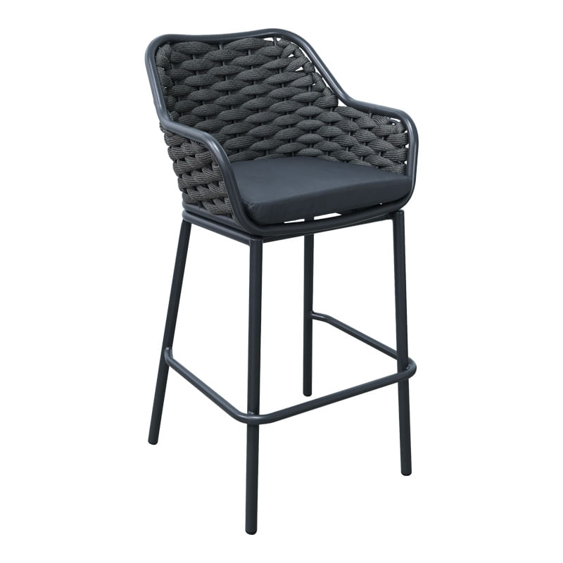Scaun bar pliabil Zuki Pakoworld din aluminiu, stivuibil, cu cadru si perna gri, 55x54x109cm Scaun bar pliabil Zuki Pakoworld din aluminiu, stivuibil, cu cadru și pernă gri, 55x54x109cm