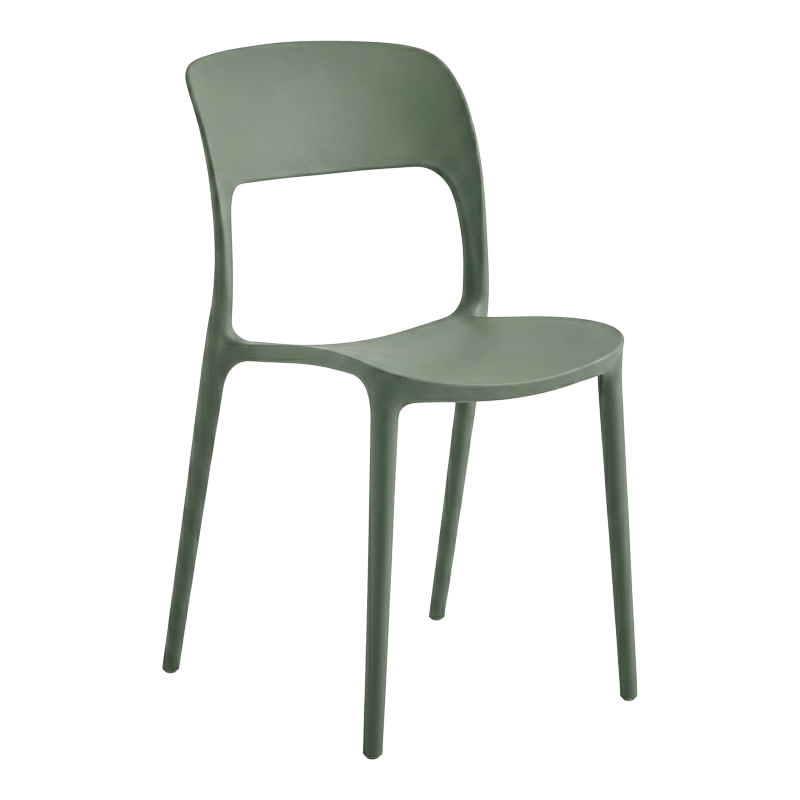 Scaun Zanna stivuibil Pakoworld PP verde oliv inchis 40x53x78cm Scaun Zanna stivuibil Pakoworld PP verde oliv inchis 40x53x78cm