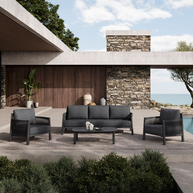 Feralda pakoworld lounge exterior bej, aluminiu-coarda cu material textil gri deschis Feralda pakoworld lounge exterior bej, aluminiu-coarda...