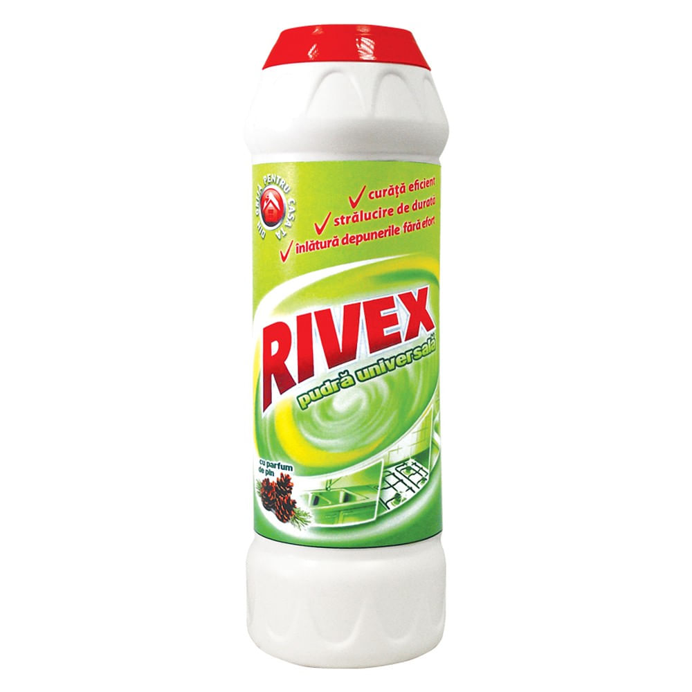 Praf de curatat Rivex Universal suprafete 500 g parfum pin Praf de curatat Rivex Universal suprafete 500 g parfum pin