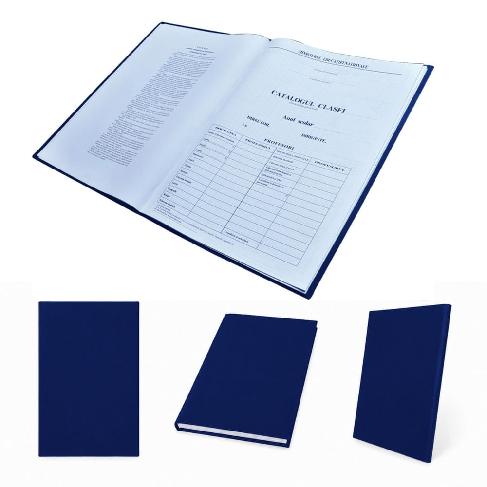 Catalog pentru învățământul gimnazial clasele V-VIII 39 elevi copertă imitație piele albastru Catalog pentru învățământul gimnazial clasele V-VIII 39 elevi copertă imitație piele albastru