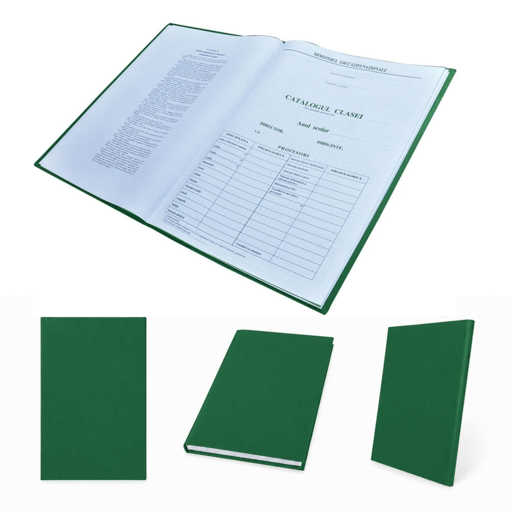 Catalog pentru învățământul gimnazial clasele V-VIII 39 elevi copertă imitație piele verde Catalog pentru învățământul gimnazial clasele V-VIII 39 elevi copertă imitație piele verde