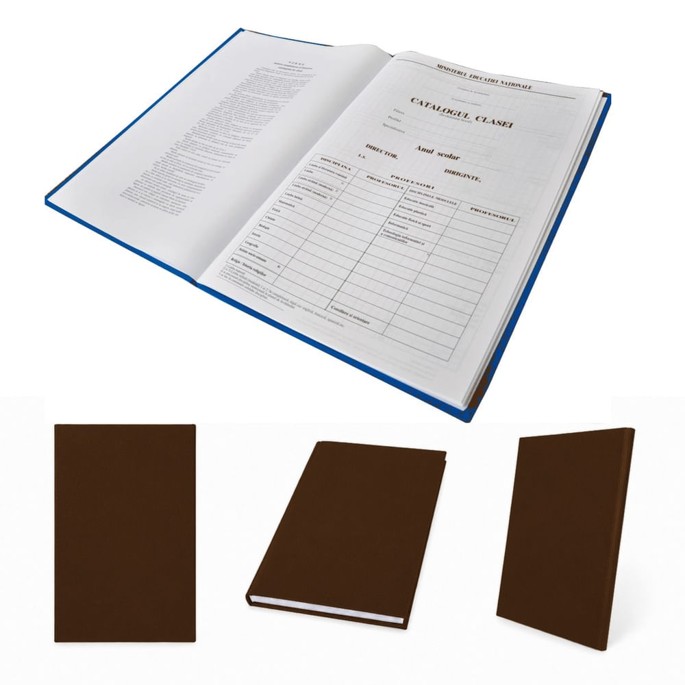 Catalog pentru învățământul liceal clasele IX-XII/XIII 39 elevi copertă imitație piele maro Catalog pentru învățământul liceal clasele IX-XII/XIII 39 elevi copertă imitație piele maro