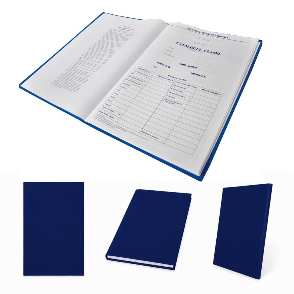 Catalog pentru învățământul liceal clasele IX-XII/XIII 39 elevi copertă imitație piele albastru Catalog pentru învățământul liceal clasele IX-XII/XIII 39 elevi copertă imitație piele albastru