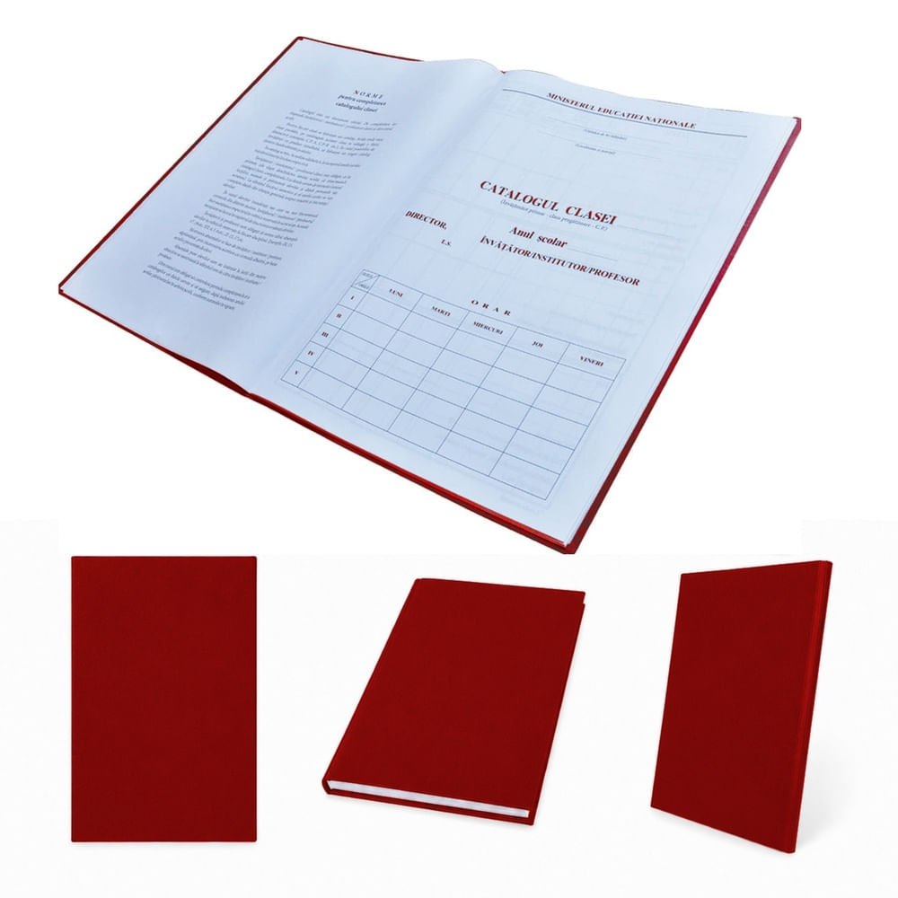 Catalog pentru clasa pregătitoare (clasa 0) 39 elevi copertă imitație piele roșu Catalog pentru clasa pregătitoare (clasa 0) 39 elevi copertă imitație piele roșu