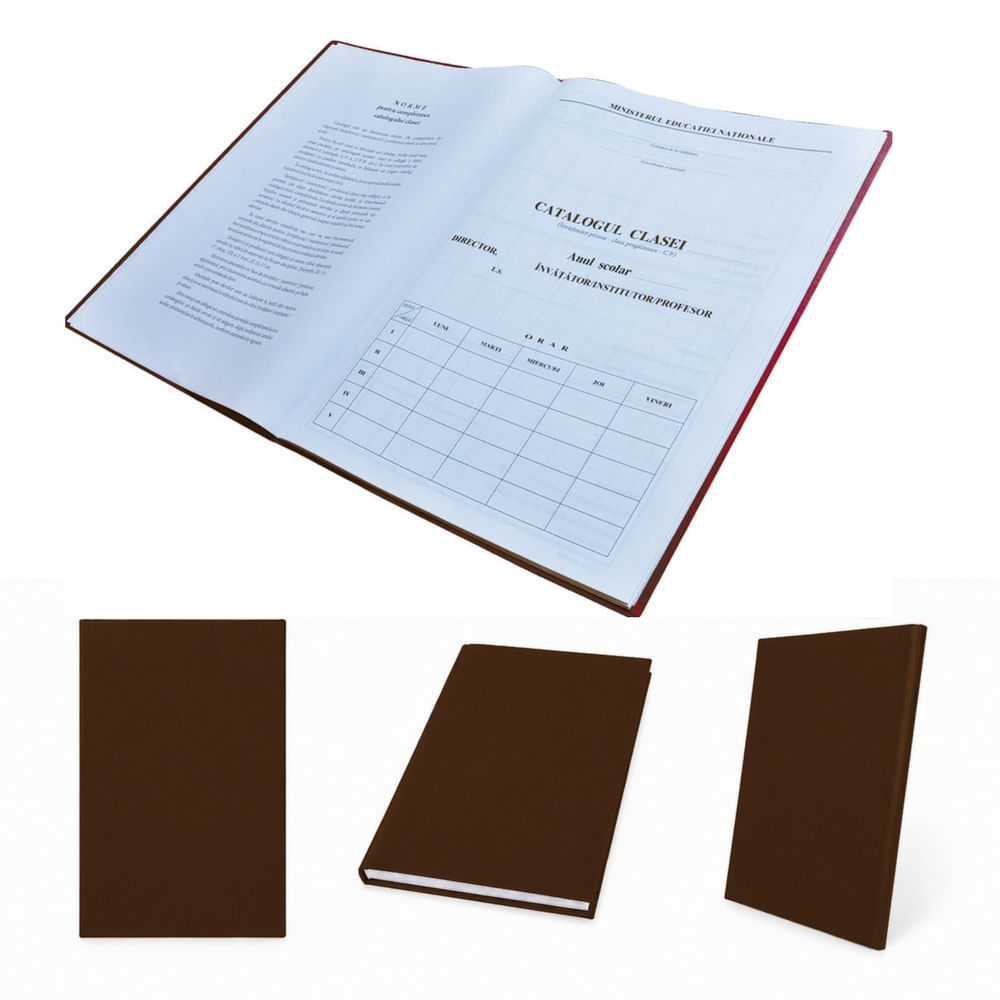 Catalog pentru clasa pregătitoare (clasa 0) 39 elevi copertă imitație piele maro Catalog pentru clasa pregătitoare (clasa 0) 39 elevi copertă imitație piele maro