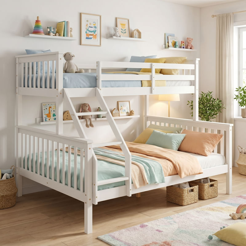 Armonia pakoworld children's bunk bed, pine wood, white, 90/140x190cm Armonia pakoworld children's bunk bed, pine wood, white, 90/140x190cm