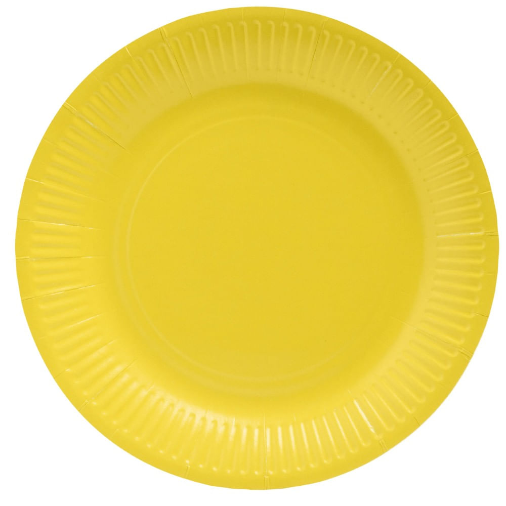 Farfurii carton colorate reciclabile 23 cm Pro Nappe Farfurii carton colorate reciclabile 23 cm Pro Nappe 20 buc/set galben