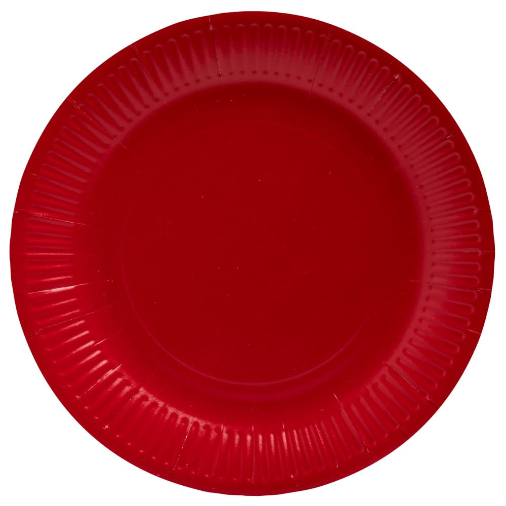Farfurii carton colorate reciclabile 23 cm Pro Nappe Farfurii carton colorate reciclabile 23 cm Pro Nappe 20 buc/set rosu