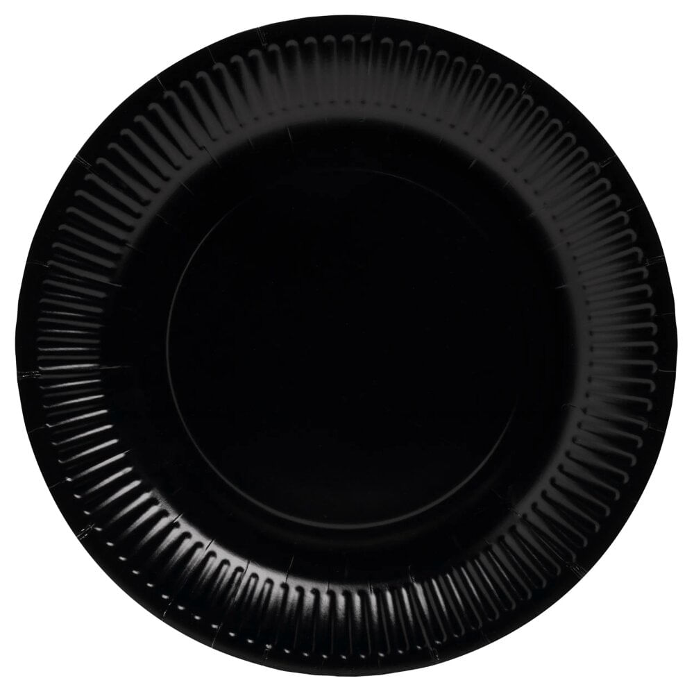 Farfurii carton colorate reciclabile 23 cm Pro Nappe Farfurii carton colorate reciclabile 23 cm Pro Nappe 20 buc/set negru