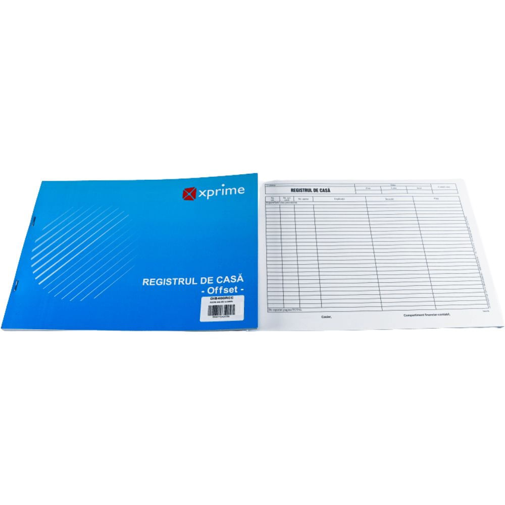Registru de casă A4 landscape 100 file hârtie offset 55 g/mp copertă carton 300 g/mp Registru de casă A4 landscape 100 file hârtie offset 55 g/mp copertă carton 300 g/mp