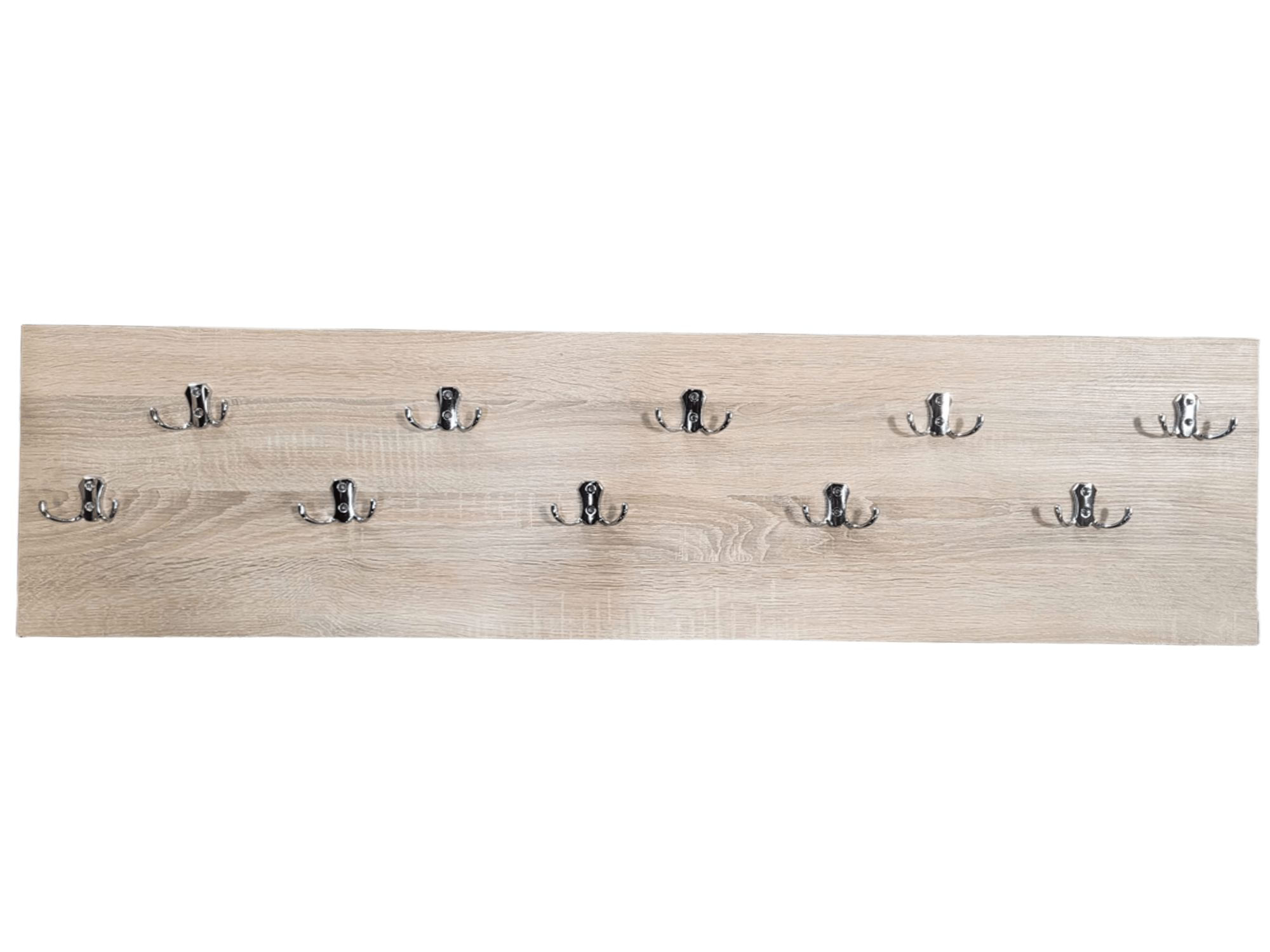 Cuier de perete cu 10 agățători duble PAL stejar Sonoma 120 x 30 cm Cuier de perete cu 10 agățători duble PAL stejar Sonoma 120 x 30 cm