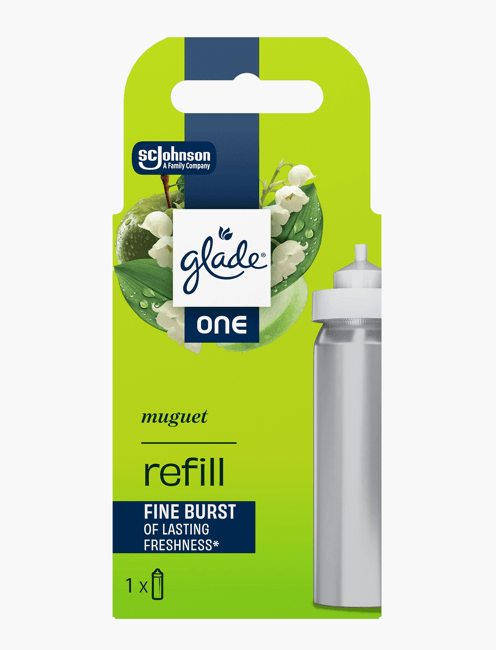Rezervă odorizant Glade One 10 ml diverse parfumuri Rezervă odorizant Glade One 10 ml diverse parfumuri Muguet (Lăcrămioare)