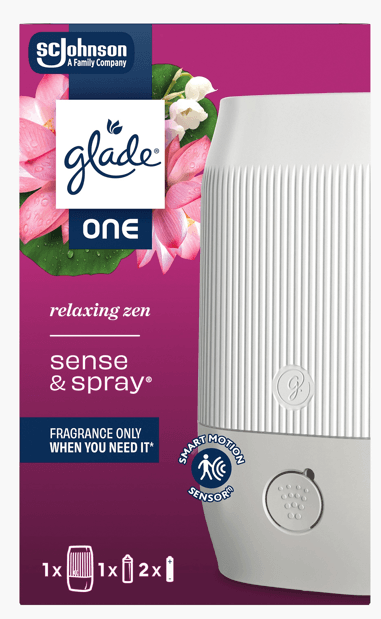 Odorizant de cameră Glade One Sense & Spray aparat și rezervă 10 ml diverse parfumuri Odorizant de cameră Glade One Sense & Spray aparat și rezervă 10 ml diverse parfumuri Relaxing Zen