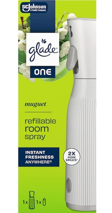 Odorizant de cameră Glade One aparat și rezervă 10 ml Odorizant de cameră Glade One aparat și rezervă 10 ml lăcrămioare
