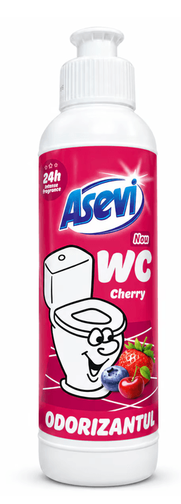 Odorizant lichid pentru WC Asevi parfum fructat 200 ml Odorizant lichid pentru WC Asevi parfum fructat 200 ml Cherry