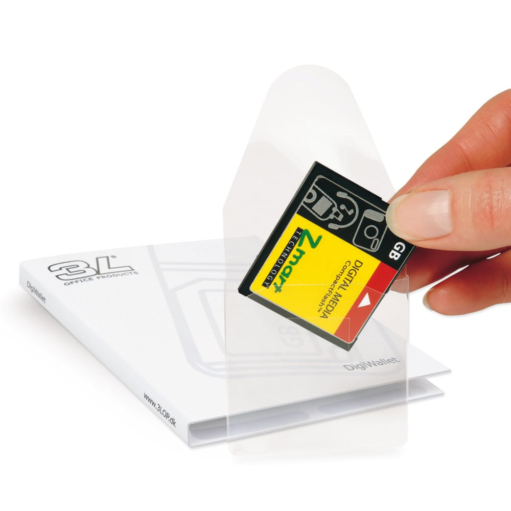 Buzunar autoadeziv pentru memory card 10 bucati/set 3L Office 3L imagine 2022 depozituldepapetarie.ro