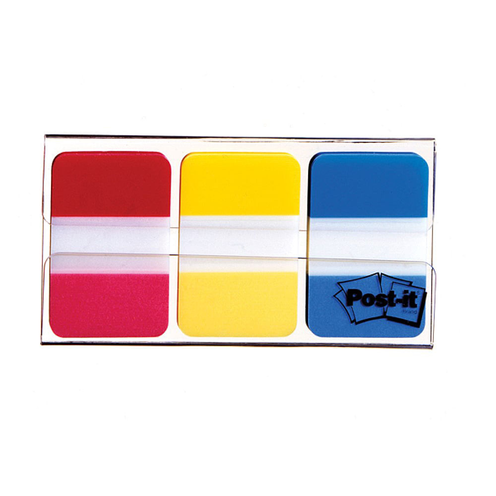 Index post-it strong, plastic, 3 culori