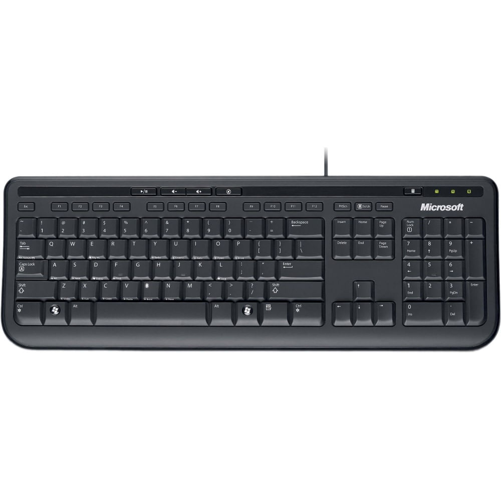 Tastatura Microsoft Wired 600 multimedia negru dacris.net imagine 2022