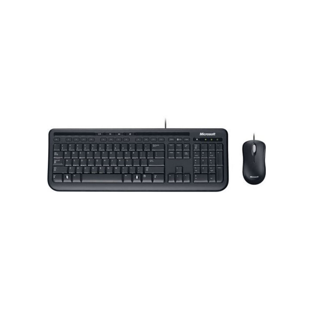 Kit tastatura + mouse Microsoft Wired Desktop 600 negru dacris.net imagine 2022 depozituldepapetarie.ro
