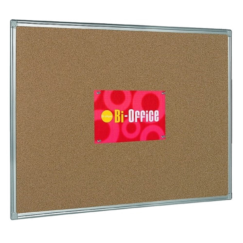 Panou de pluta Bi-Silque, rama din aluminiu, 120 x 180 cm Bi-Silque imagine 2022 cartile.ro
