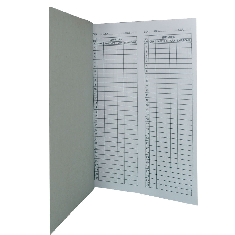 protecția datelor cu caracter personal Registru prezenta personal auxiliar coperta carton subtire