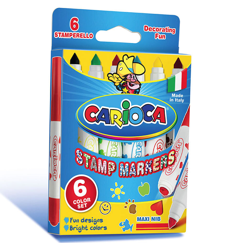Marker carioca stampile, 6 culori