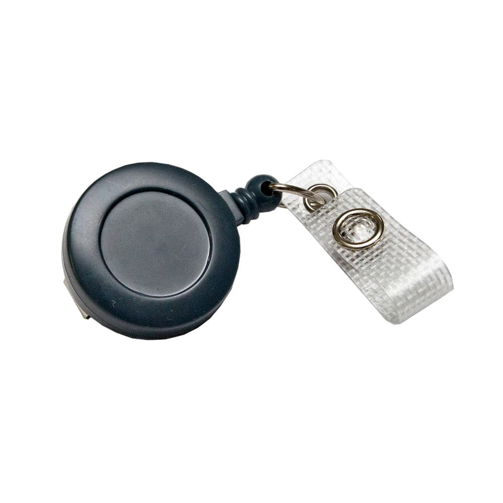 Clips cu fir retractabil gri