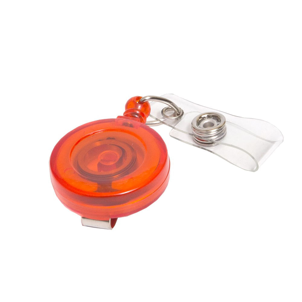 Clips cu fir retractabil portocaliu