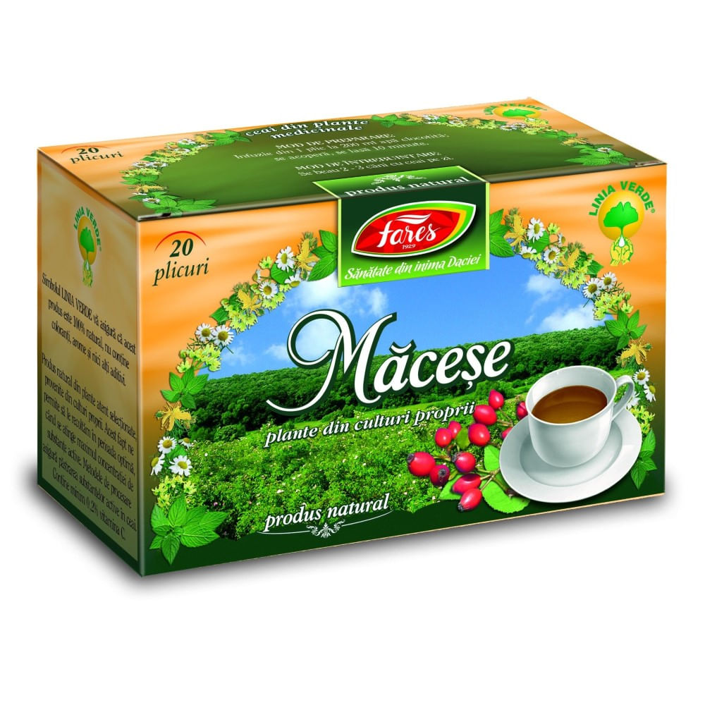 Ceai fares macese, 20 plicuri/cutie