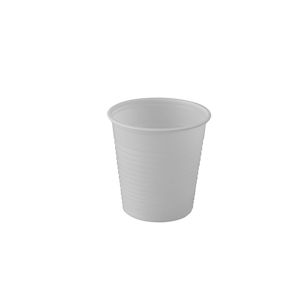 Pahar plastic, 160 ml, alb 100 bucati/set