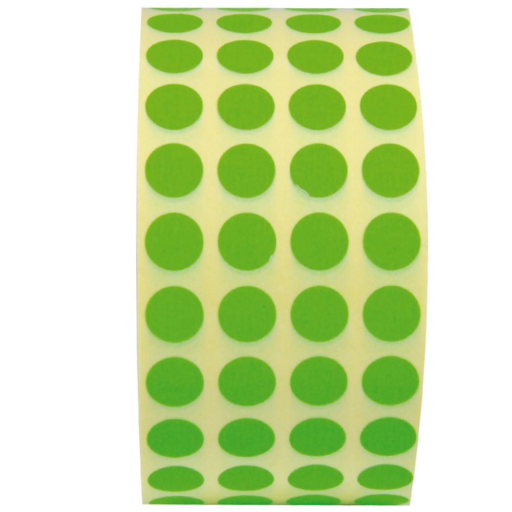 Etichete autoadezive rotunde, 10 mm, verde, 13480 bucati/rola