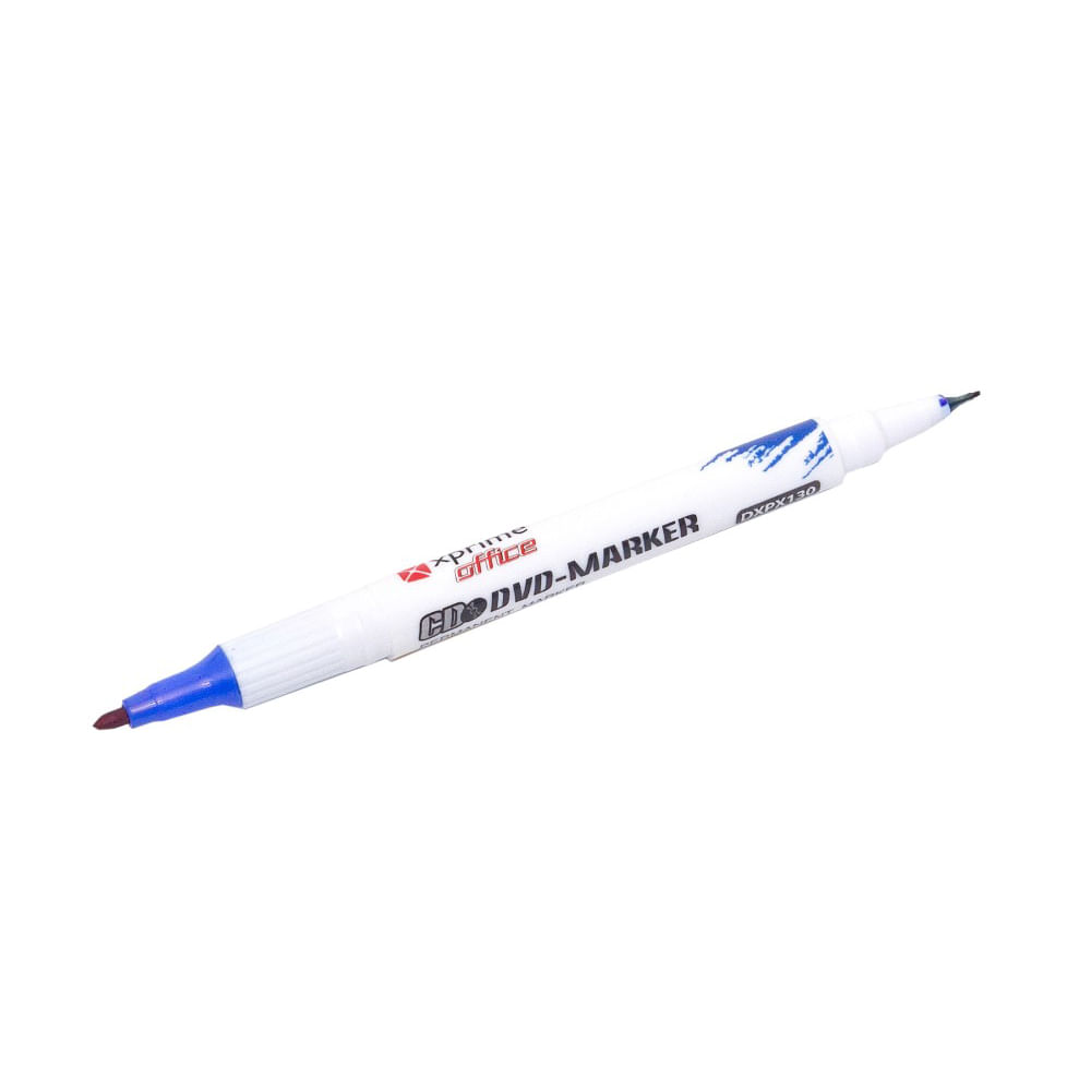 Marker permanent Xprime, varf rotund, pentru CD/DVD, 0.4 mm, albastru