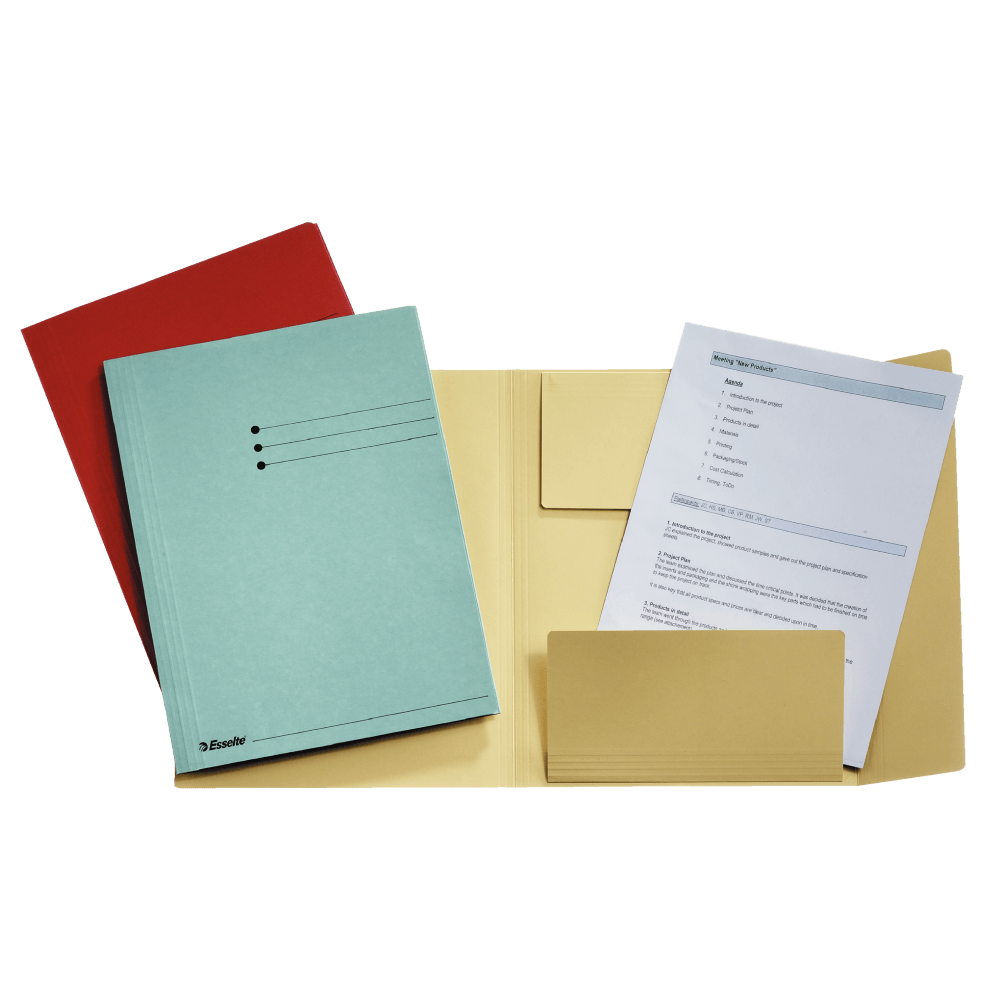 Dosar plic Esselte carton 3 clape rosu