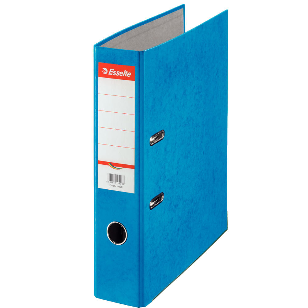 Biblioraft carton prespan A4 7.5 cm Esselte Rainbow Biblioraft Esselte Rainbow carton prespan A4 75 mm albastru