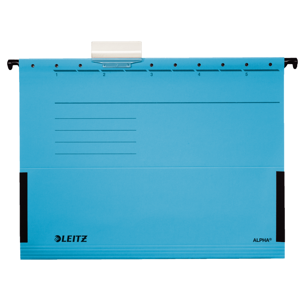 Dosar suspendabil leitz alpha, cu burduf, albastru