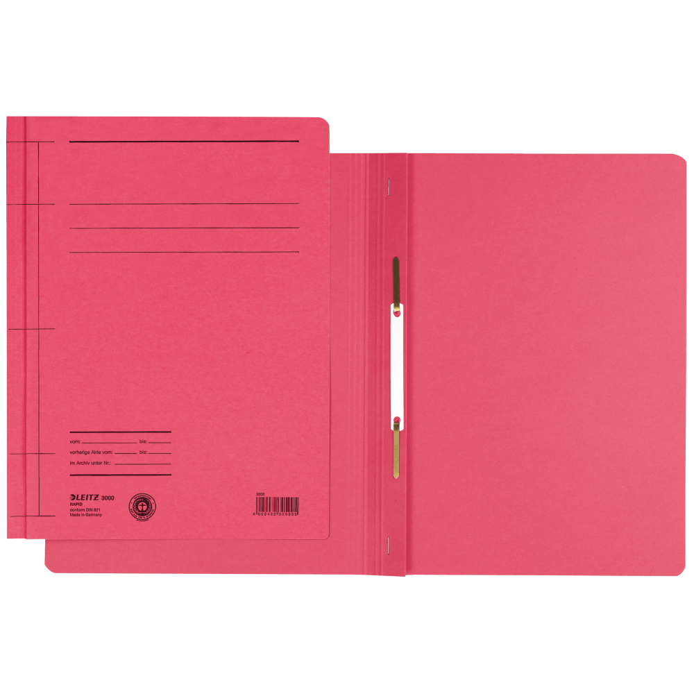 Dosar cu sina Leitz carton color Dosar cu sina Leitz carton A4 250 coli rosu