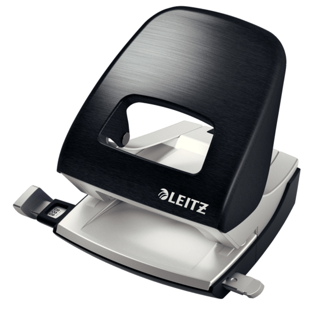 Perforator metalic Leitz Style NeXXt Series 5006, 30 coli, negru satin