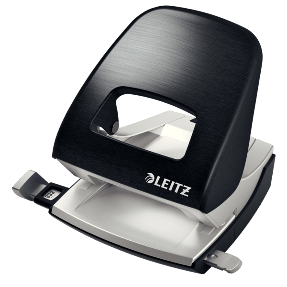 Perforator hartie 2 perforatii 30 coli metal Leitz series 5008 Perforator metalic Leitz Style NeXXt Series 5006 30 coli negru satin