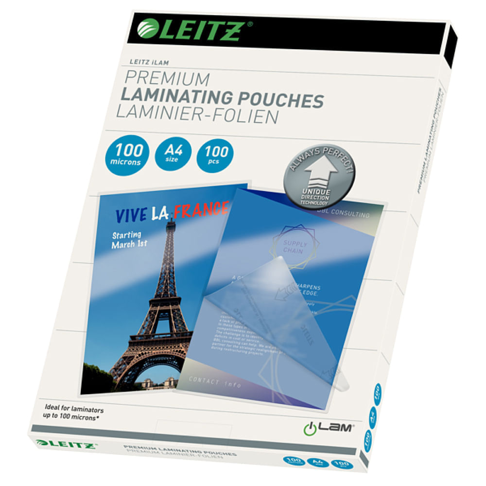Folie pentru laminare la cald Leitz UDT A4 100 microni 100 bucati/top
